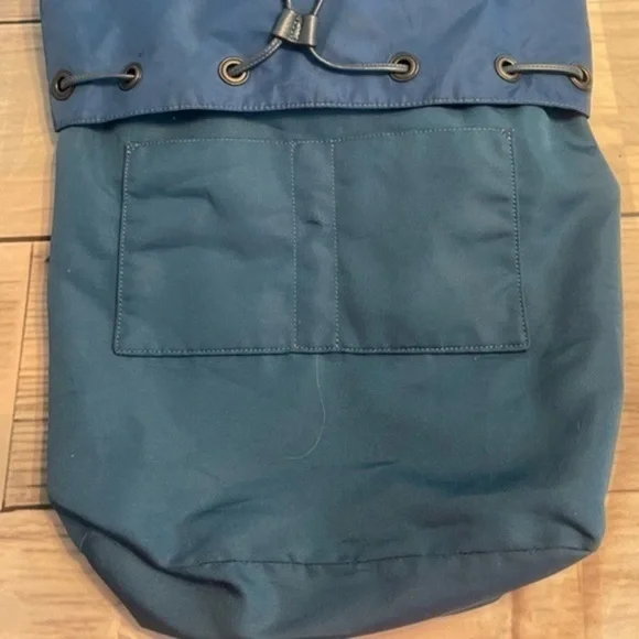 COACH Unisex Blue Nylon and Leather Medium size Backpack  display picture 3